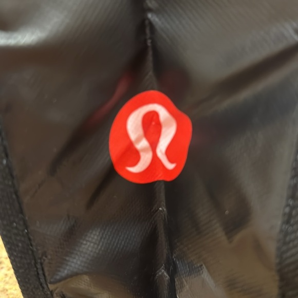 NEW LULULEMON REUSABLE THIS IS YOGA TOTE BAG WITH BLACK HANDLES AND SNAP CLOSURE - Picture 6 of 10